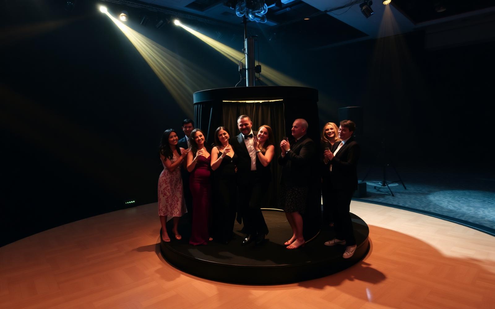 Plataforma de cabine 360 graus em evento